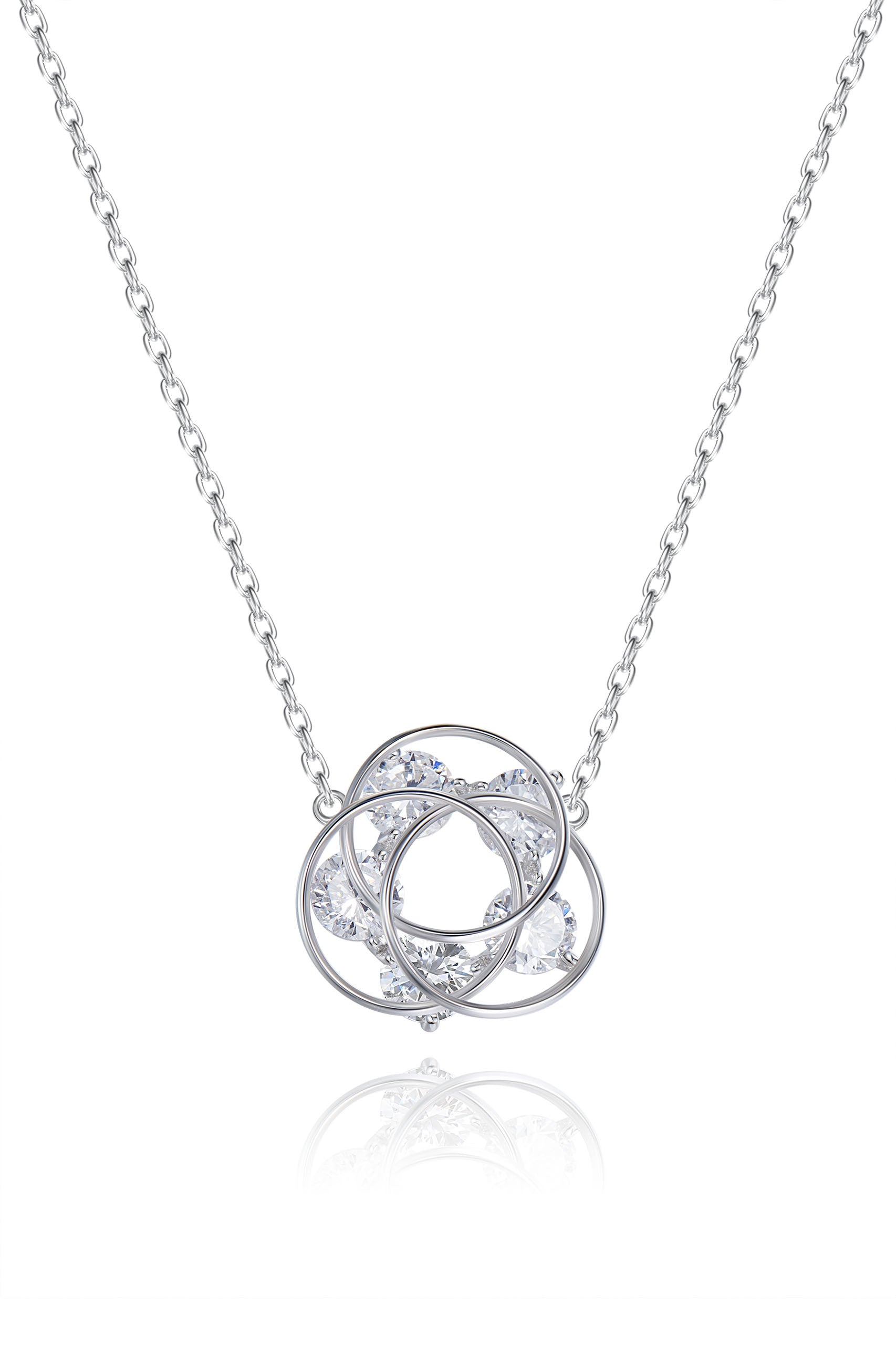 Sterling silver little five crystals necklace - CDE Jewelry Egypt